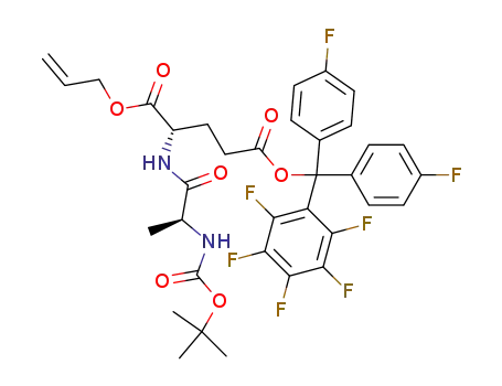 (S)-2-((S)-2-tert-Butoxycarbonylamino-propionylamino)-pentanedioic acid 1-allyl ester 5-[bis-(4-fluoro-phenyl)-pentafluorophenyl-methyl] ester