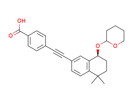Benzoic acid,4-[2-[(8S)-5,6,7,8-tetrahydro-5,5-dimethyl-8-[[(2R)-tetrahydro-2H-pyran-2-yl]oxy]-2-naphthalenyl]ethynyl]-
