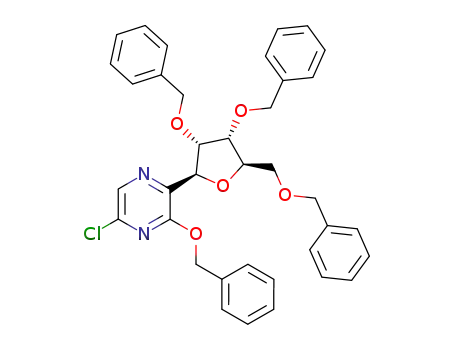 3-Benzyloxy-2-((2S,3S,4R,5R)-3,4-bis-benzyloxy-5-benzyloxymethyl-tetrahydro-furan-2-yl)-5-chloro-pyrazine