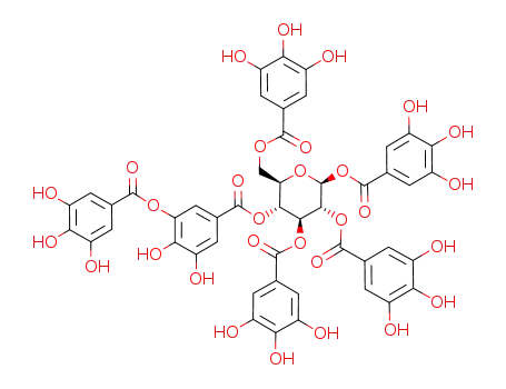 Molecular Structure of 99877-83-5 (4-O-digalloyl-1,2,3,6-tetra-O-galloyl-β-D-glucose)