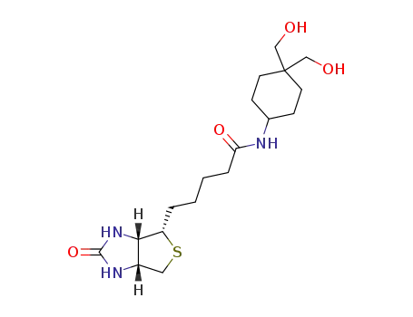 5-((3aR,6S,6aS)-2-Oxo-hexahydro-thieno[3,4-d]imidazol-6-yl)-pentanoic acid (4,4-bis-hydroxymethyl-cyclohexyl)-amide