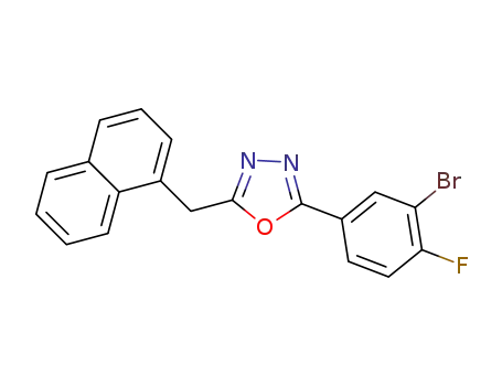 2-(3-bromo-4-fluorophenyl)-5-(1-naphthylmethyl)-1,3,4-oxadiazole