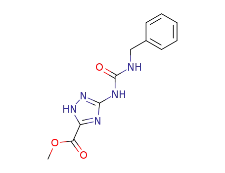 5-(3-benzyl-ureido)-2<i>H</i>-[1,2,4]triazole-3-carboxylic acid methyl ester