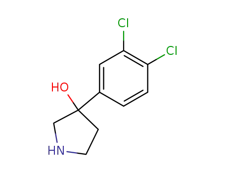 Molecular Structure of 754133-38-5 (3-(3,4-DICHLOROPHENYL)-3-PYRROLIDINOL)