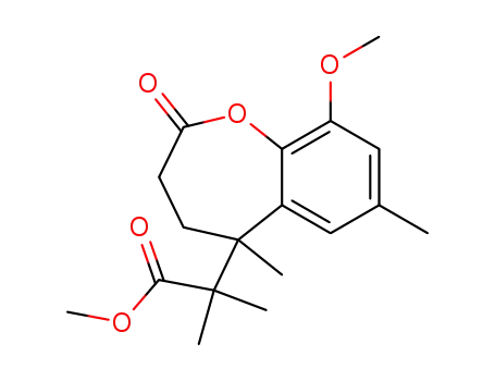2-(9-methoxy-5,7-dimethyl-2-oxo-2,3,4,5-tetrahydro-benzo[<i>b</i>]oxepin-5-yl)-2-methyl-propionic acid methyl ester