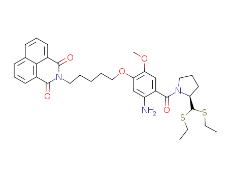 2-(5-{5-amino-4-[2-(bis-ethylsulfanyl-methyl)-pyrrolidine-1-carbonyl]-2-methoxy-phenoxy}-pentyl)-benzo[<i>de</i>]isoquinoline-1,3-dione