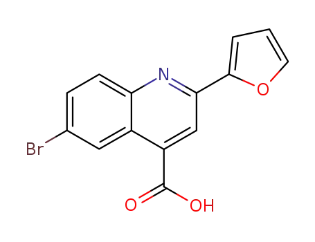 Molecular Structure of 296244-19-4 (6-bromo-2-(2-furyl)quinoline-4-carboxylic acid)
