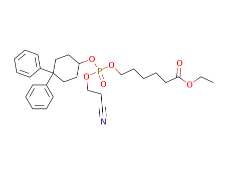 Hexanoic acid,
6-[[(2-cyanoethoxy)[(4,4-diphenylcyclohexyl)oxy]phosphinyl]oxy]-, ethyl
ester(572913-59-8)