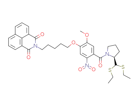 2-(5-{4-[2-(bis-ethylsulfanyl-methyl)-pyrrolidine-1-carbonyl]-2-methoxy-5-nitro-phenoxy}-pentyl)-benzo[<i>de</i>]isoquinoline-1,3-dione