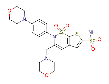 3-(4-morpholinylmethyl)-2-[4-(4-morpholinyl)phenyl]-2H-thieno[3,2-e]-1,2-thiazine-6-sulfonamide 1,1-dioxide