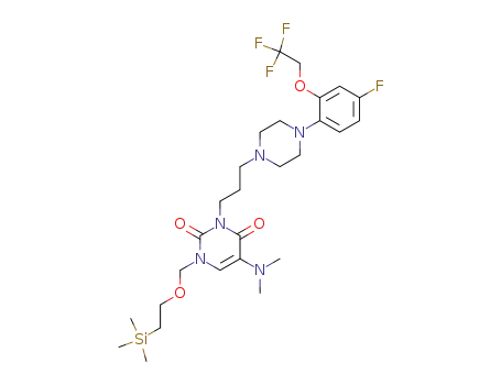 3-(3-{4-[4-fluoro-2-(2,2,2-trifluoroethoxy)phenyl]piperazin-1-yl}propyl)-5-dimethylamino-1-[2-(trimethylsilyl)ethoxymethyl]-2,4(1H,3H)-pyrimidinedione