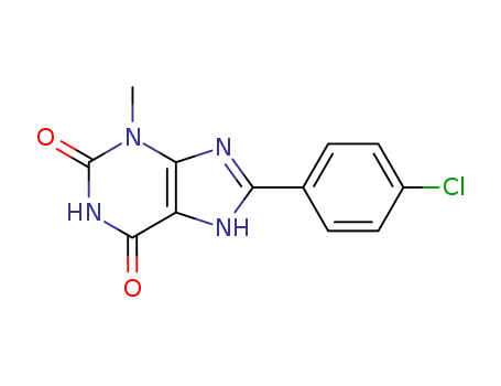 1H-Purine-2,6-dione, 8-(4-chlorophenyl)-3,7-dihydro-3-methyl-