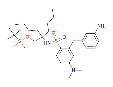 Benzenesulfonamide,
2-[(3-aminophenyl)methyl]-N-[1-butyl-1-[[[(1,1-dimethylethyl)dimethylsilyl]
oxy]methyl]pentyl]-4-(dimethylamino)-