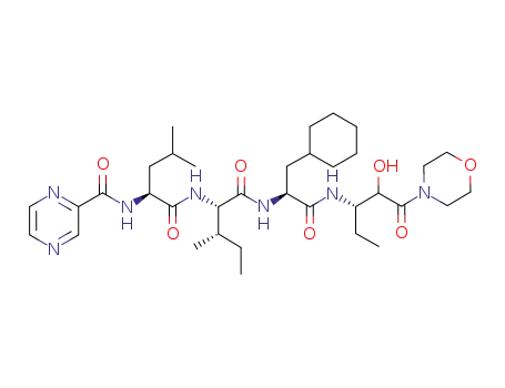 Pyrazine-2-carboxylic acid ((S)-1-{(1S,2S)-1-[(S)-2-cyclohexyl-1-((S)-1-ethyl-2-hydroxy-3-morpholin-4-yl-3-oxo-propylcarbamoyl)-ethylcarbamoyl]-2-methyl-butylcarbamoyl}-3-methyl-butyl)-amide