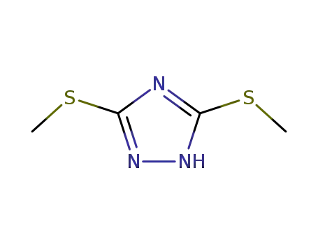 Molecular Structure of 7411-22-5 (3,5-bis(methylsulfanyl)-1H-1,2,4-triazole)