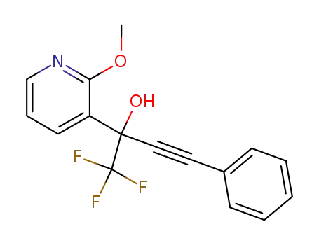 1,1,1-trifluoro-2-(2-methoxy-pyridin-3-yl)-4-phenyl-but-3-yn-2-ol
