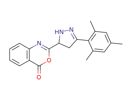 2-[5-(2,4,6-trimethyl-phenyl)-3,4-dihydro-2<i>H</i>-pyrazol-3-yl]-benzo[<i>d</i>][1,3]oxazin-4-one