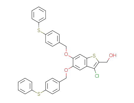 [3-chloro-5,6-bis-(4-phenylsulfanyl-benzyloxy)-benzo[<i>b</i>]thiophen-2-yl]-methanol