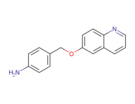 Molecular Structure of 656820-78-9 (Benzenamine, 4-[(6-quinolinyloxy)methyl]-)