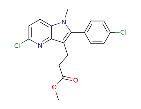 1H-Pyrrolo[3,2-b]pyridine-3-propanoic acid,
5-chloro-2-(4-chlorophenyl)-1-methyl-, methyl ester
