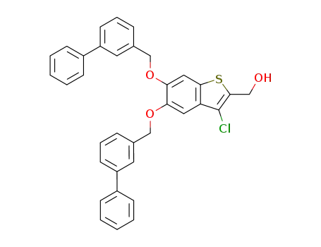 [5,6-bis-(biphenyl-3-ylmethoxy)-3-chloro-benzo[<i>b</i>]thiophen-2-yl]-methanol