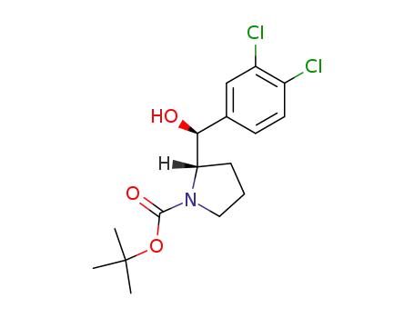 1-Pyrrolidinecarboxylic acid, 2-[(S)-(3,4-dichlorophenyl)hydroxymethyl]-,
1,1-dimethylethyl ester, (2S)-
