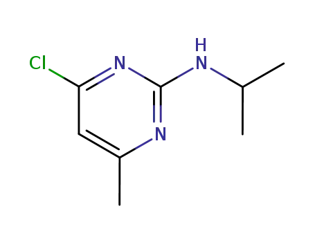 Molecular Structure of 5748-34-5 ((4-Chloro-6-methyl-pyrimidin-2-yl)-isopropyl-amine)