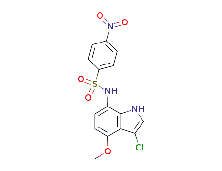 <i>N</i>-(3-chloro-4-methoxy-1<i>H</i>-indol-7-yl)-4-nitro-benzenesulfonamide