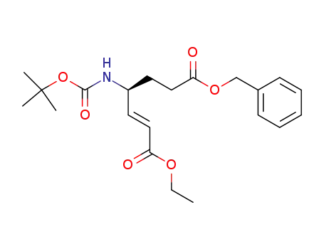 2-Heptenedioic acid, 4-[[(1,1-dimethylethoxy)carbonyl]amino]-, 1-ethyl
7-(phenylmethyl) ester, (2E,4S)-