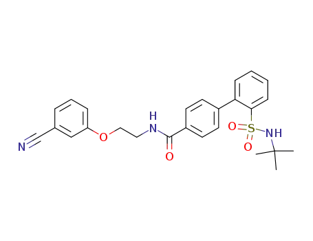2'-<i>tert</i>-butylsulfamoyl-biphenyl-4-carboxylic acid [2-(3-cyano-phenoxy)-ethyl]-amide