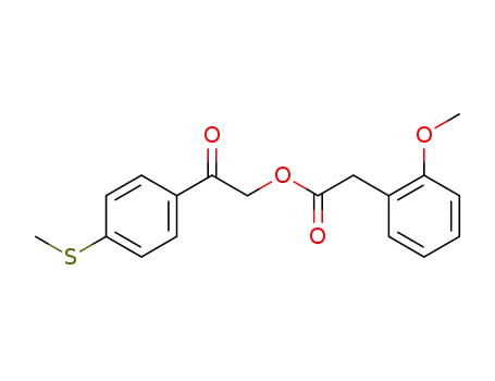 Benzeneacetic acid, 2-methoxy-, 2-[4-(methylthio)phenyl]-2-oxoethyl
ester