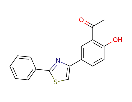 Molecular Structure of 562069-73-2 (Ethanone, 1-[2-hydroxy-5-(2-phenyl-4-thiazolyl)phenyl]-)