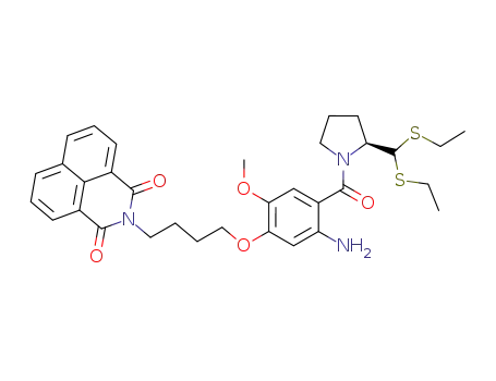 2-(4-{5-amino-4-[2-(bis-ethylsulfanyl-methyl)-pyrrolidine-1-carbonyl]-2-methoxy-phenoxy}-butyl)-benzo[<i>de</i>]isoquinoline-1,3-dione