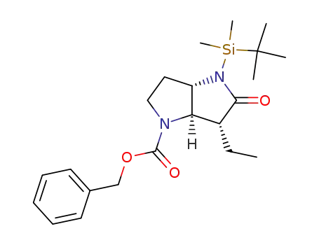 4-(<i>tert</i>-butyl-dimethyl-silanyl)-6-ethyl-5-oxo-hexahydro-pyrrolo[3,2-<i>b</i>]pyrrole-1-carboxylic acid benzyl ester