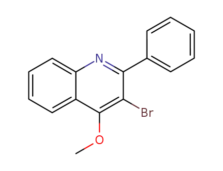 Molecular Structure of 132543-06-7 (Quinoline, 3-bromo-4-methoxy-2-phenyl-)