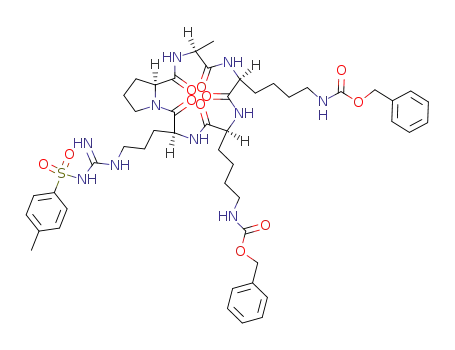 cyclo-Lys(Z)-Arg(Tos)-Pro-Ala-Lys(Z)