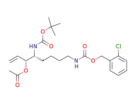 acetic acid 1-[1-<i>tert</i>-butoxycarbonylamino-5-(2-chloro-benzyloxycarbonylamino)-pentyl]-allyl ester