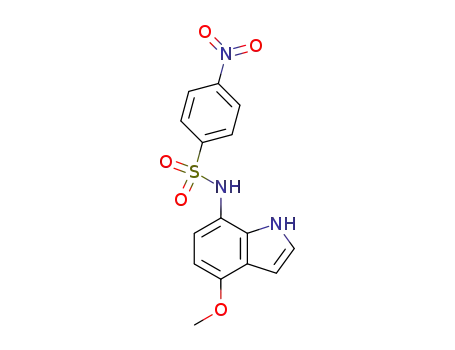Molecular Structure of 292636-25-0 (<i>N</i>-(4-methoxy-1<i>H</i>-indol-7-yl)-4-nitro-benzenesulfonamide)