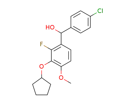 (4-chloro-phenyl)-(3-cyclopentyloxy-2-fluoro-4-methoxy-phenyl)-methanol