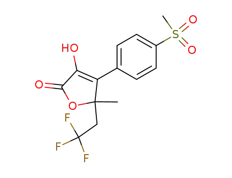 3-hydroxy-4-(4-methanesulfonyl-phenyl)-5-methyl-5-(2,2,2-trifluoro-ethyl)-5<i>H</i>-furan-2-one