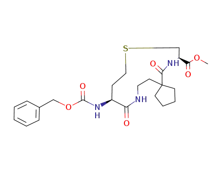(8R,13S)-13-Benzyloxycarbonylamino-6,14-dioxo-10-thia-7,15-diaza-spiro[4.12]heptadecane-8-carboxylic acid methyl ester