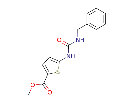 Molecular Structure of 304696-16-0 (5-(3-benzyl-ureido)-thiophene-2-carboxylic acid methyl ester)
