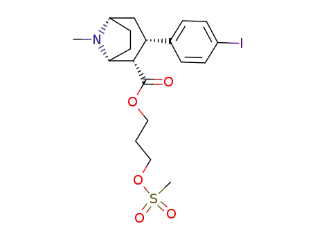 8-Azabicyclo[3.2.1]octane-2-carboxylic acid,
3-(4-iodophenyl)-8-methyl-, 3-[(methylsulfonyl)oxy]propyl ester,
(1R,2S,3S,5S)-