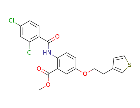 Benzoic acid, 2-[(2,4-dichlorobenzoyl)amino]-5-[2-(3-thienyl)ethoxy]-,
methyl ester