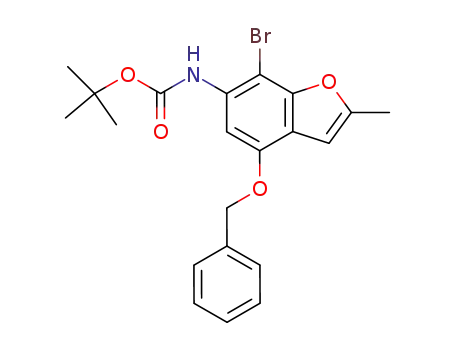 (4-benzyloxy-7-bromo-2-methyl-benzofuran-6-yl)-carbamic acid <i>tert</i>-butyl ester