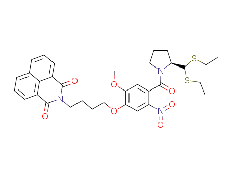 2-(4-{4-[2-(bis-ethylsulfanyl-methyl)-pyrrolidine-1-carbonyl]-2-methoxy-5-nitro-phenoxy}-butyl)-benzo[<i>de</i>]isoquinoline-1,3-dione