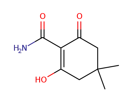 Molecular Structure of 941-71-9 (1-Cyclohexene-1-carboxamide, 2-hydroxy-4,4-dimethyl-6-oxo-)