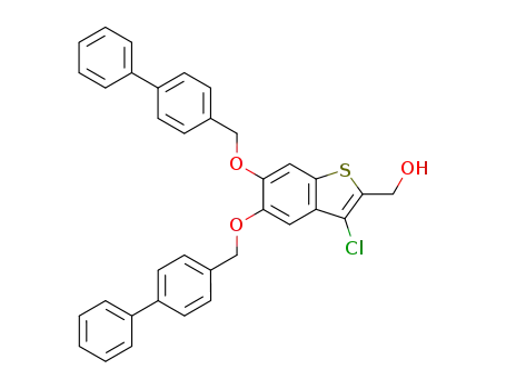 [5,6-bis-(biphenyl-4-ylmethoxy)-3-chloro-benzo[<i>b</i>]thiophen-2-yl]-methanol