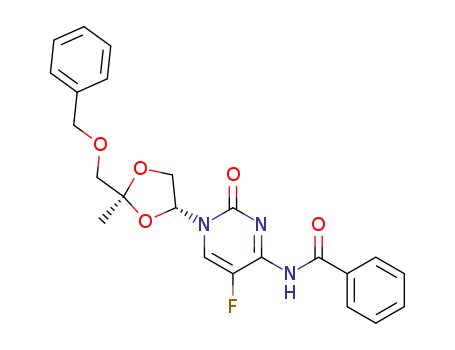 N-[1-((2S,4R)-2-Benzyloxymethyl-2-methyl-[1,3]dioxolan-4-yl)-5-fluoro-2-oxo-1,2-dihydro-pyrimidin-4-yl]-benzamide