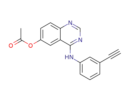 Molecular Structure of 1012057-30-5 (4-(3-ethynylphenylamino)quinazolin-6-yl acetate)